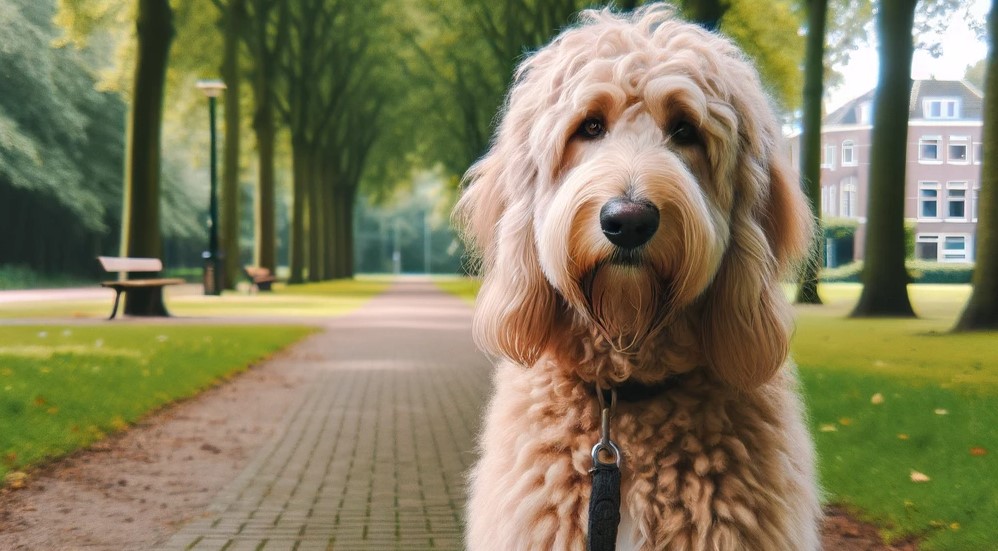 Labradoodle wandeling